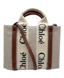Chloe（クロエ）の古着「WOODY SMALL TOTE WITH STRAP」｜アイボリー