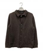 Zanoneザノーネ）の古着「スタンドカラーウールカーディガン」｜ブラウン