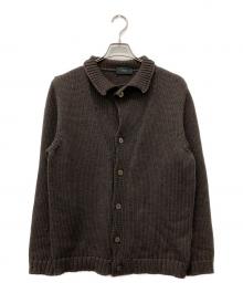 Zanone（ザノーネ）の古着「スタンドカラーウールカーディガン」｜ブラウン