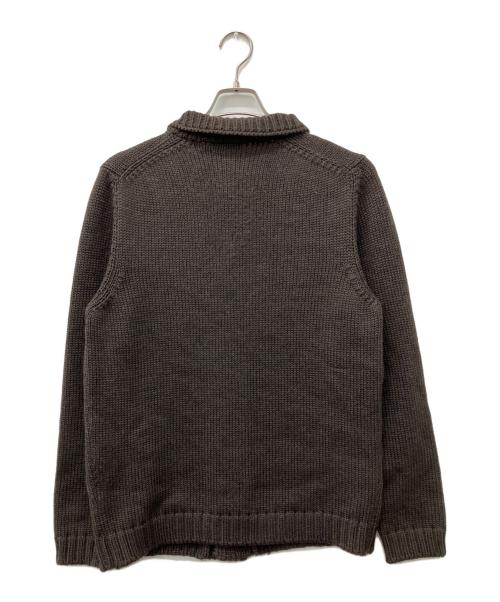 Zanone（ザノーネ）Zanone (ザノーネ) スタンドカラーウールカーディガン ブラウン サイズ:50の古着・服飾アイテム