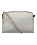 GUCCIグッチ）の古着「ヴィンテージGGPVCショルダーバッグ」｜ホワイト