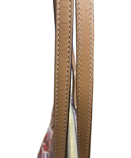 ETRO（エトロ）ETRO (エトロ) 花柄トートバッグ ベージュ×ボルドーの古着・服飾アイテム