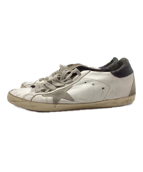 GOLDEN GOOSE（ゴールデングース）GOLDEN GOOSE (ゴールデングース) SUPERSTAR ダメージ加工スニーカー ベージュ×ブラック サイズ:38の古着・服飾アイテム