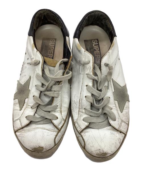 GOLDEN GOOSE（ゴールデングース）GOLDEN GOOSE (ゴールデングース) SUPERSTAR ダメージ加工スニーカー ベージュ×ブラック サイズ:38の古着・服飾アイテム