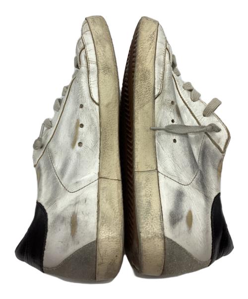 GOLDEN GOOSE（ゴールデングース）GOLDEN GOOSE (ゴールデングース) SUPERSTAR ダメージ加工スニーカー ベージュ×ブラック サイズ:38の古着・服飾アイテム