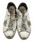 中古・古着 GOLDEN GOOSE (ゴールデングース) SUPERSTAR ダメージ加工スニーカー ベージュ×ブラック サイズ:38：5000円