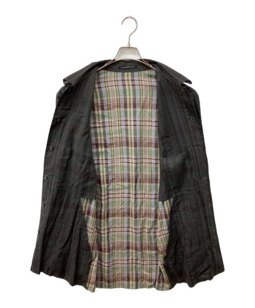 Yohji Yamamoto pour homme（ヨウジヤマモト プールオム）Yohji Yamamoto pour homme (ヨウジヤマモト プールオム) 00SS チェックレーヨンロングシャツコート グレー サイズ:XLの古着・服飾アイテム