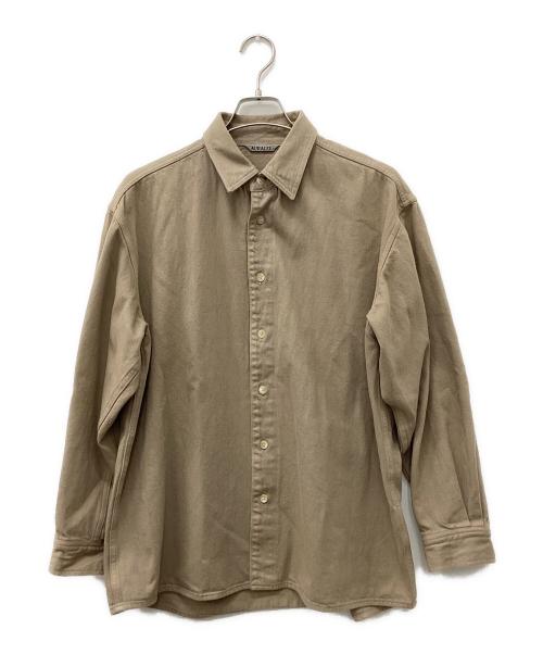 AURALEE（オーラリー）AURALEE (オーラリー) 22AW BOTANICAL DYED SELVEDGE DENIM SHIRTS BLOUSON ブラウン サイズ:3の古着・服飾アイテム
