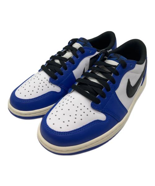 NIKE（ナイキ）NIKE (ナイキ) JORDAN BRAND AIR JORDAN 1 RETRO LOW OG WHITE ブルー サイズ:26cm 未使用品の古着・服飾アイテム