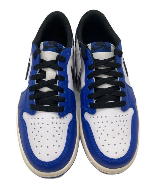 NIKE（ナイキ）NIKE (ナイキ) JORDAN BRAND AIR JORDAN 1 RETRO LOW OG WHITE ブルー サイズ:26cm 未使用品の古着・服飾アイテム