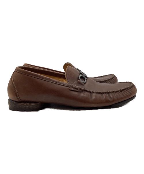 Salvatore Ferragamo（サルヴァトーレ フェラガモ）Salvatore Ferragamo (サルヴァトーレ フェラガモ) ビットローファー ブラウン サイズ:6 1/2の古着・服飾アイテム