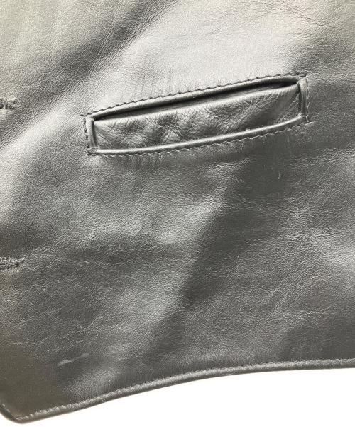 Schott（ショット）Schott (ショット) レザーベスト ブラック サイズ:Lの古着・服飾アイテム