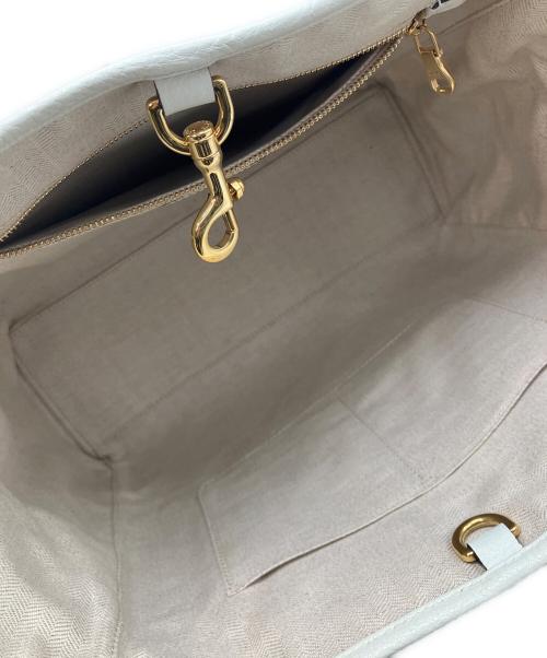 LOEWE（ロエベ）LOEWE (ロエベ) ヘリテージレザートートバッグ ホワイトの古着・服飾アイテム