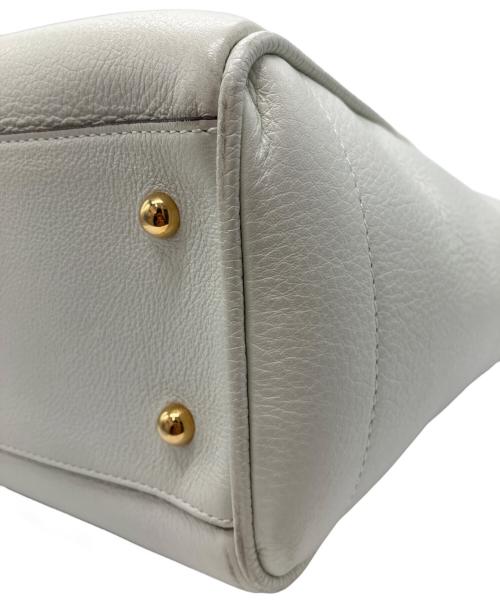 LOEWE（ロエベ）LOEWE (ロエベ) ヘリテージレザートートバッグ ホワイトの古着・服飾アイテム