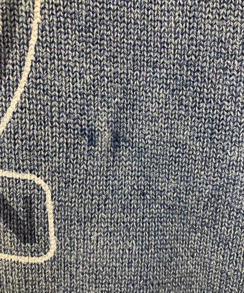 Hysteric Glamour（ヒステリックグラマー）Hysteric Glamour (ヒステリックグラマー) original Blues (オリジナルブルース) ガール ロゴ コットン ニット セーター インディゴ サイズ:Sの古着・服飾アイテム