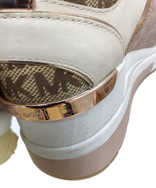 MICHAEL KORS（マイケル・コース）MICHAEL KORS (マイケル・コース) スニーカー ピンク×ホワイト サイズ:6Mの古着・服飾アイテム