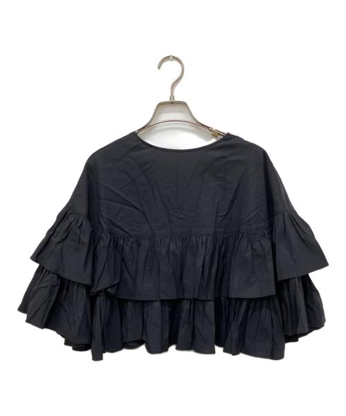 LE PHIL（ル フィル）LE PHIL (ル フィル) 25SSナイロンストレッチフリルジャケット ブラック サイズ:Freeの古着・服飾アイテム