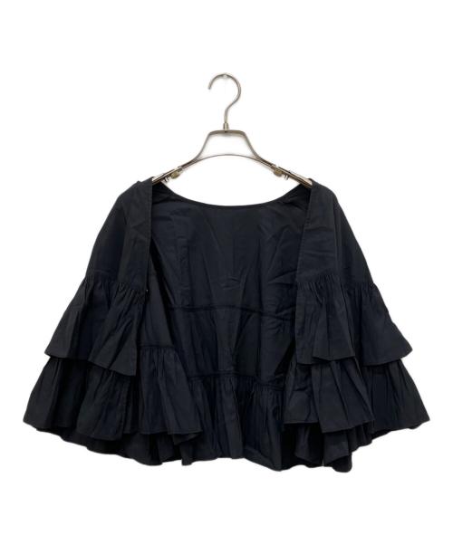 LE PHIL（ル フィル）LE PHIL (ル フィル) 25SSナイロンストレッチフリルジャケット ブラック サイズ:Freeの古着・服飾アイテム