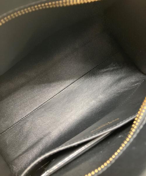 Saint Laurent Paris（サンローランパリ）Saint Laurent Paris (サンローランパリ) ベイビーカバス レザー 2WAYハンドバッグ  ブラックの古着・服飾アイテム