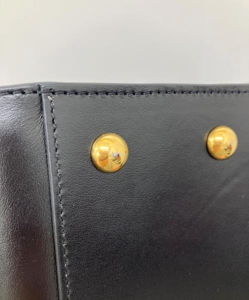 Saint Laurent Paris（サンローランパリ）Saint Laurent Paris (サンローランパリ) ベイビーカバス レザー 2WAYハンドバッグ  ブラックの古着・服飾アイテム