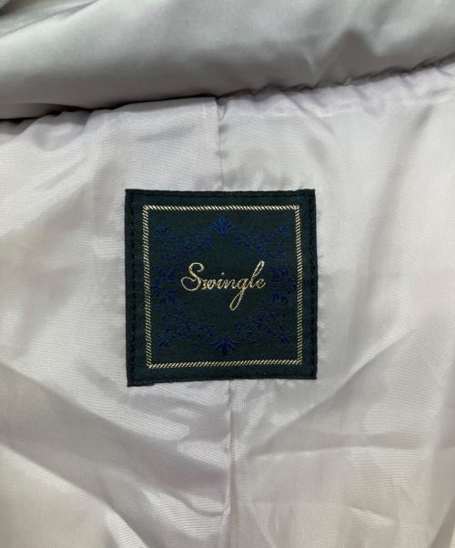 Swingle（スウィングル）Swingle (スウィングル) FOXファー付エレガンスショートダウンコート パープル サイズ:Sの古着・服飾アイテム