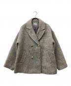 EMMA ROUGE VIFエマルージュヴィフ）の古着「ラメシャギースライバーPコート」｜ライトグレー