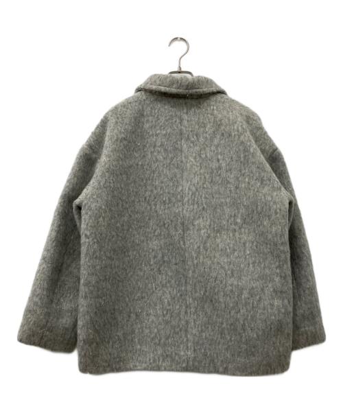 EMMA ROUGE VIF（エマルージュヴィフ）EMMA ROUGE VIF (エマルージュヴィフ) ラメシャギースライバーPコート ライトグレー サイズ:Free 未使用品の古着・服飾アイテム