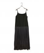 Nobleノーブル）の古着「シアーシフォンプリーツキャミワンピース」｜グレー