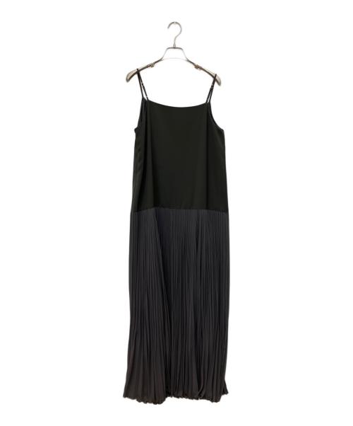 Noble（ノーブル）Noble (ノーブル) シアーシフォンプリーツキャミワンピース グレー サイズ:Mの古着・服飾アイテム