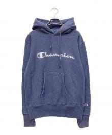 Champion（チャンピオン）の古着「リバースウィーブスウェットパーカー」｜ネイビー