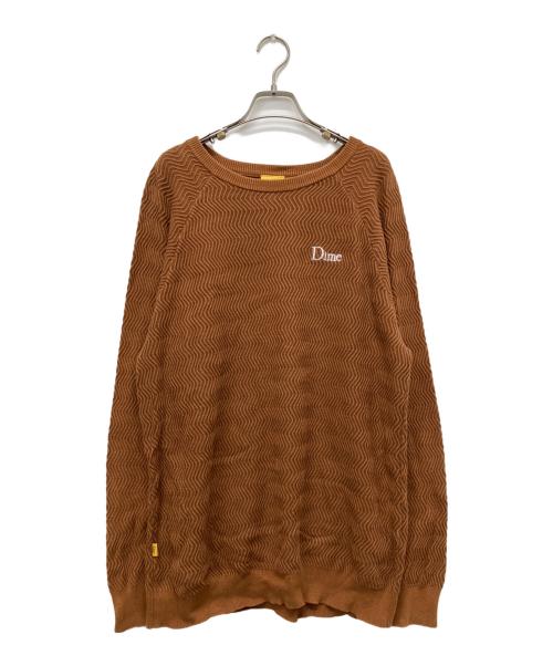 Dime（ダイム）Dime (ダイム) Wave Cable Knit Sweater ブラウン サイズ:Lの古着・服飾アイテム