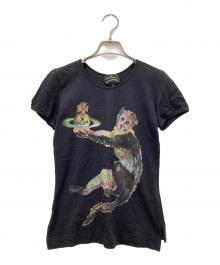 Vivienne Westwood ANGLOMANIA（ヴィヴィアンウエストウッドアングロマニア）の古着「プリントTシャツ」｜ブラック
