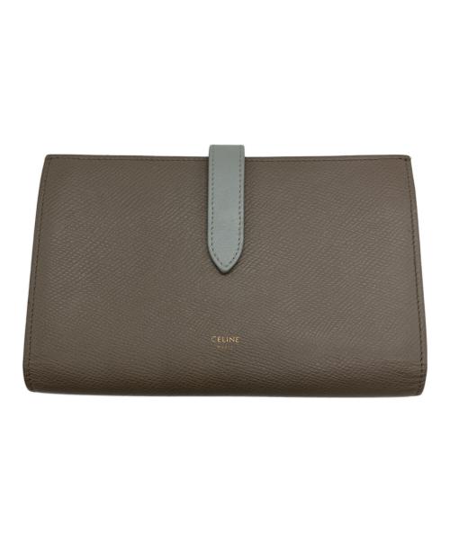 CELINE（セリーヌ）CELINE (セリーヌ) ラージストラップウォレット グレーの古着・服飾アイテム