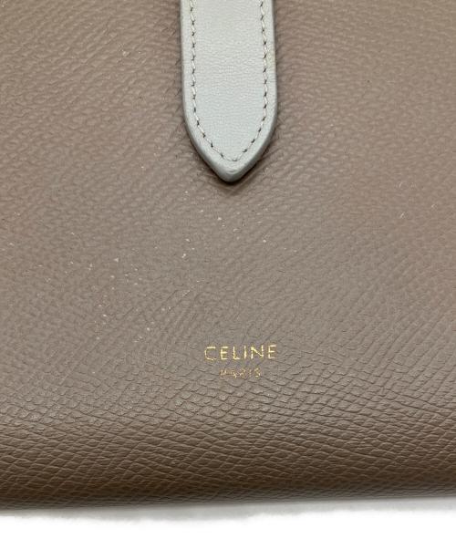CELINE（セリーヌ）CELINE (セリーヌ) ラージストラップウォレット グレーの古着・服飾アイテム