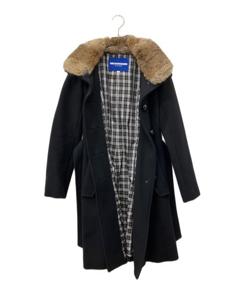 BURBERRY BLUE LABEL（バーバリーロンドンブルーレーベル）BURBERRY BLUE LABEL (バーバリーロンドンブルーレーベル) スタンドカラーコート ブラック サイズ:38の古着・服飾アイテム