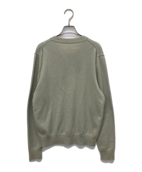 Maison Margiela（メゾンマルジェラ）Maison Margiela (メゾンマルジェラ) 22AWエコカシミア100％Vネックセーター グリーン サイズ:Mの古着・服飾アイテム