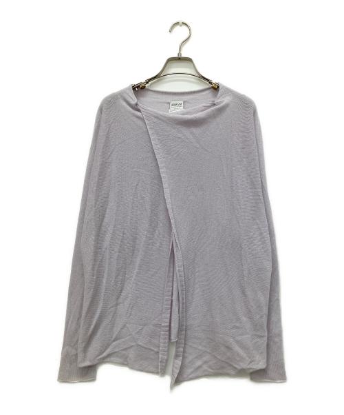 ARMANI COLLEZIONI（アルマーニ コレツィオーニ）ARMANI COLLEZIONI (アルマーニ コレツィオーニ) カシミア100％デザインニット ラベンダー サイズ:Mの古着・服飾アイテム