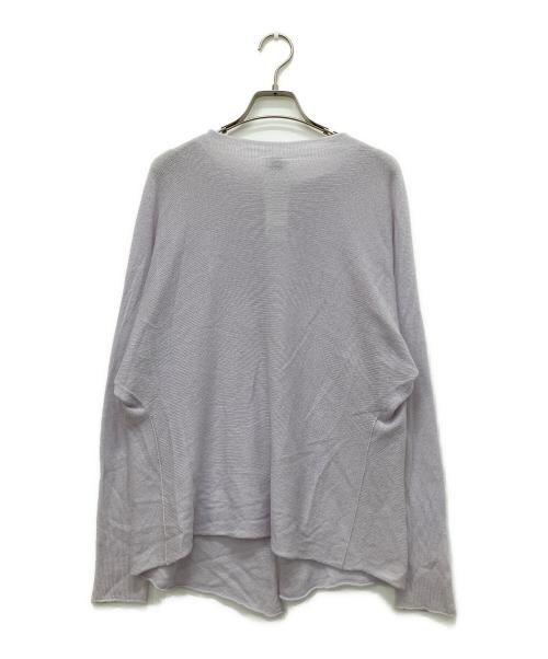 ARMANI COLLEZIONI（アルマーニ コレツィオーニ）ARMANI COLLEZIONI (アルマーニ コレツィオーニ) カシミア100％デザインニット ラベンダー サイズ:Mの古着・服飾アイテム