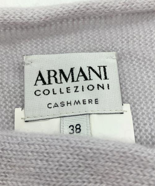 ARMANI COLLEZIONI（アルマーニ コレツィオーニ）ARMANI COLLEZIONI (アルマーニ コレツィオーニ) カシミア100％デザインニット ラベンダー サイズ:Mの古着・服飾アイテム
