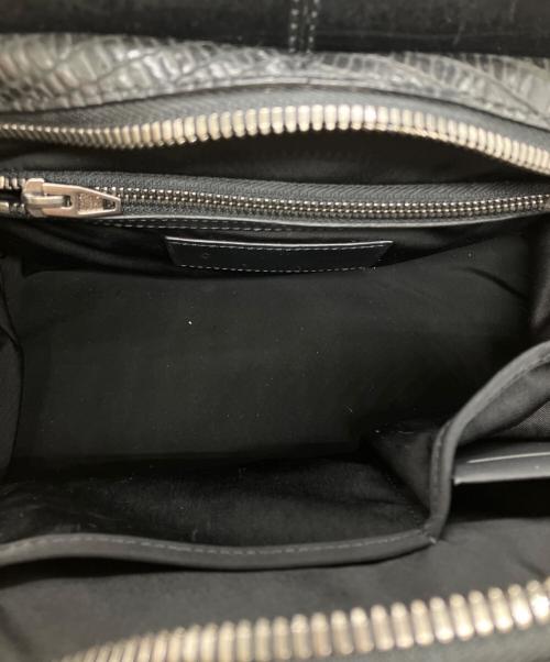 ALEXANDER WANG（アレキサンダー・ワン）ALEXANDER WANG (アレキサンダー・ワン) ペリカンサッチェルスネークバッグ ブラックの古着・服飾アイテム