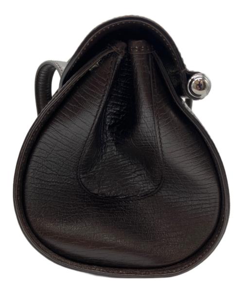 GUCCI（グッチ）GUCCI (グッチ) バンブーミニボストンバッグ GGキャンバス キャンバス×レザー ハンドバッグ ブラウンの古着・服飾アイテム