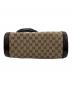 中古・古着 GUCCI (グッチ) バンブーミニボストンバッグ GGキャンバス キャンバス×レザー ハンドバッグ ブラウン：60000円