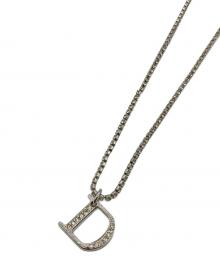 Christian Dior（クリスチャン ディオール）の古着「CDラインストーンチョーカー」｜シルバー