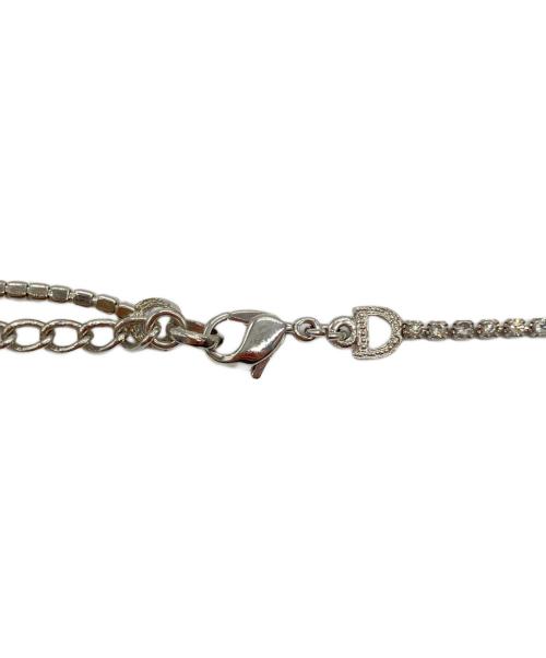 Christian Dior（クリスチャン ディオール）Christian Dior (クリスチャン ディオール) CDラインストーンチョーカー シルバーの古着・服飾アイテム