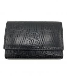 GUCCI（グッチ）の古着「エンボスジャンボキーケース」｜ブラック