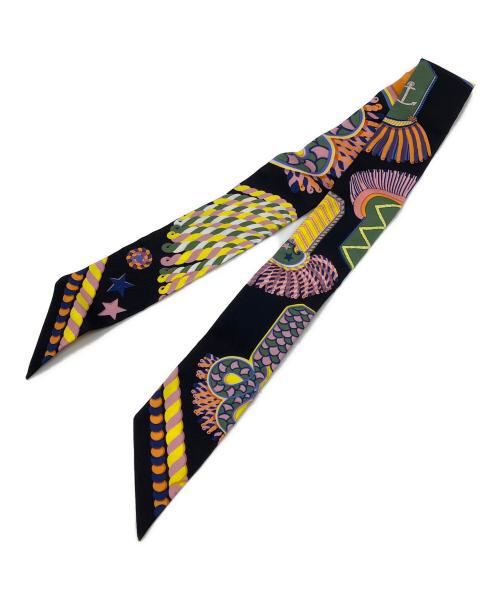 HERMES（エルメス）HERMES (エルメス) EPAULETTES DE GALA ブラック×オレンジの古着・服飾アイテム