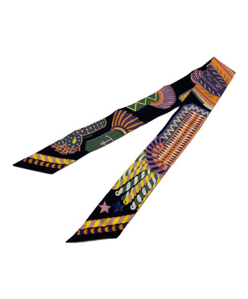 HERMES（エルメス）HERMES (エルメス) EPAULETTES DE GALA ブラック×オレンジの古着・服飾アイテム