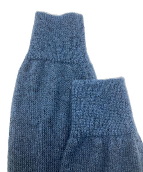 Yonetomi（ヨネトミ）yonetomi (ヨネトミ) SHAGGY MOHAIR CARDIGAN ブルー サイズ:1の古着・服飾アイテム