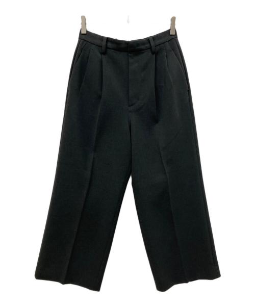 Spick and Span（スピック＆スパン）Spick and Span (スピック＆スパン) ダブルクロスツータックパンツ ブラック サイズ:38の古着・服飾アイテム