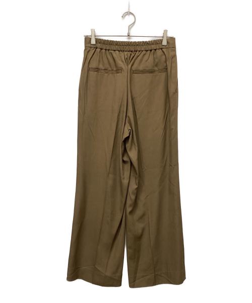 Spick and Span（スピック＆スパン）Spick and Span (スピック＆スパン) レーヨンツイルスリムフレアパンツ ブラウン サイズ:38の古着・服飾アイテム